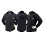 Preview: HEBRÜ Softshell Jacke Schwarz mit Fell