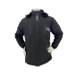 Preview: HEBRÜ Softshell Jacke Schwarz mit Fell