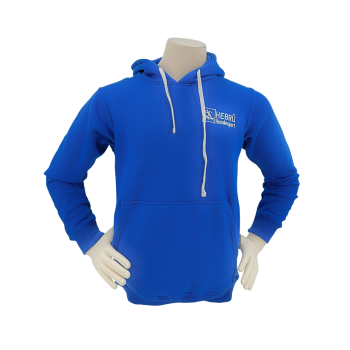 Preview: HEBRÜ Hoodie mit Taschen vorne und Hinten Blau