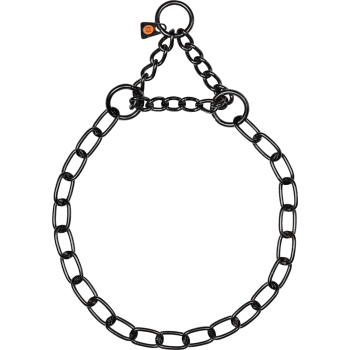 Halskette, medium, mit Durchzugskette - Edelstahl Rostfrei schwarz, 3,0 mm