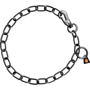 Halskette, verstellbar - mit SPRENGER-Haken - 3,0 mm Edelstahl Rostfrei schwarz