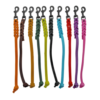 Kurzführer Fettleder 35cm geflochten