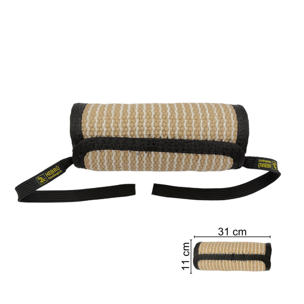 HEBRÜ Beißrolle Jute mit Strippen